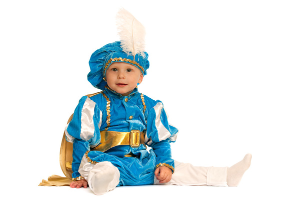 Little prince in blue suit - Fotoğraf, Görsel