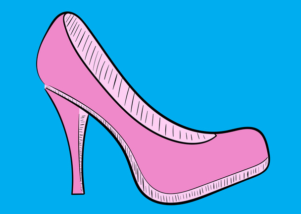 Female pink shoes - Vector, Image