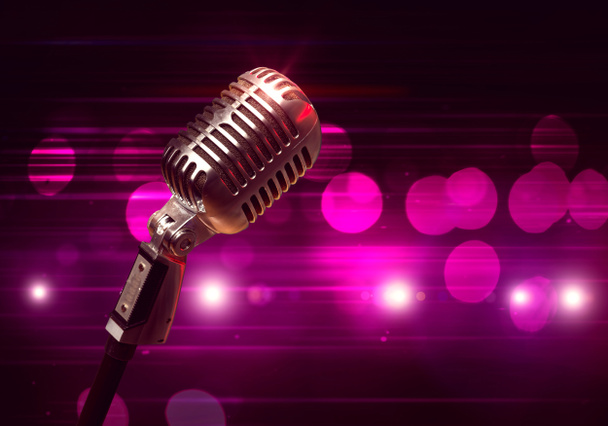 mikrofon v koncertním sále - Fotografie, Obrázek