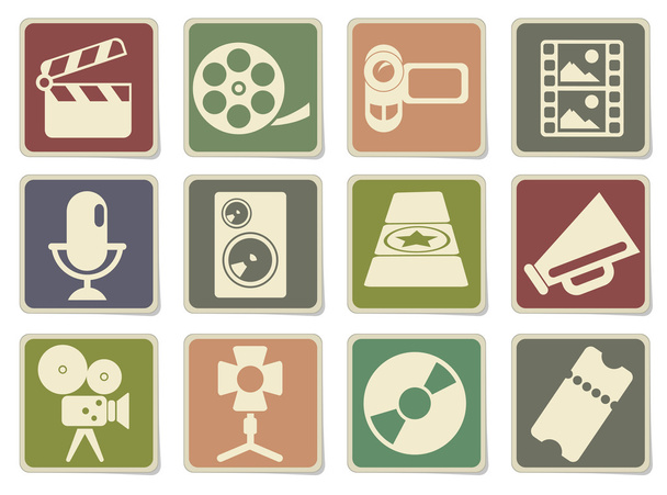 film industrie pictogrammen - Vector, afbeelding