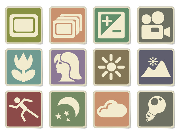 Photography Silhouette Icons - Vector, Image
