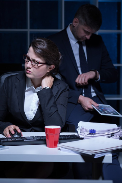 Secretary working overtime - Foto, immagini