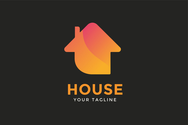 Green house home vector logo - Vector, Image