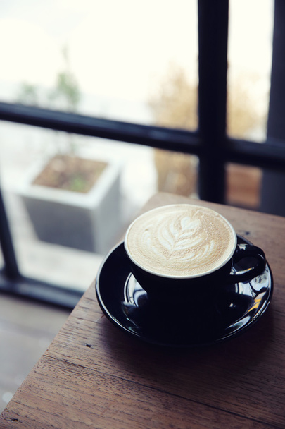 coffee on wood background - Фото, изображение