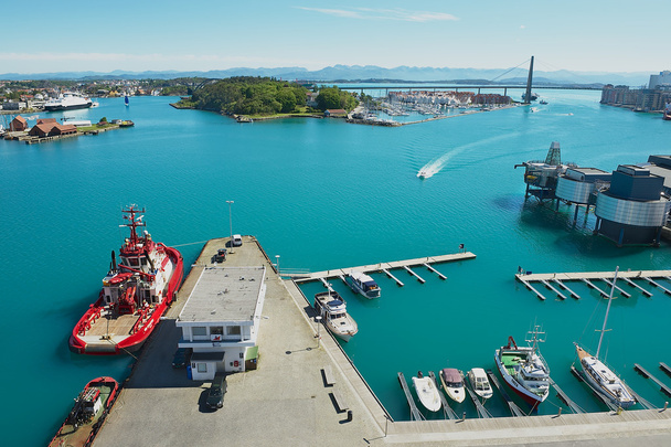 Blick auf den Hafen von stavanger, Norwegen. - Foto, Bild