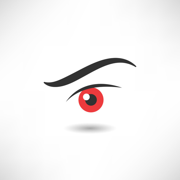 Icono de ojo en blanco
 - Vector, imagen