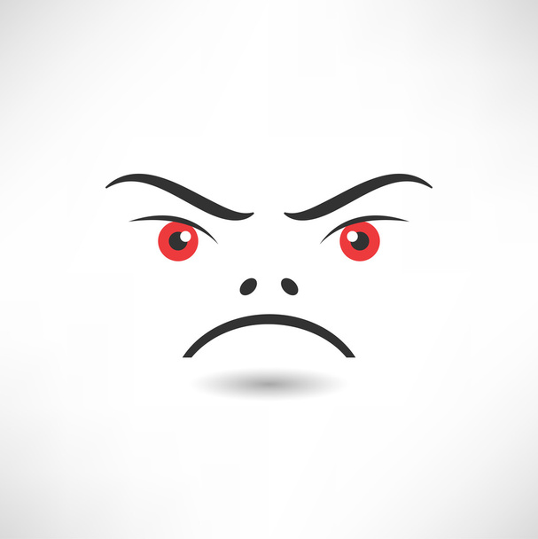 Icono de expresión enojada
 - Vector, imagen