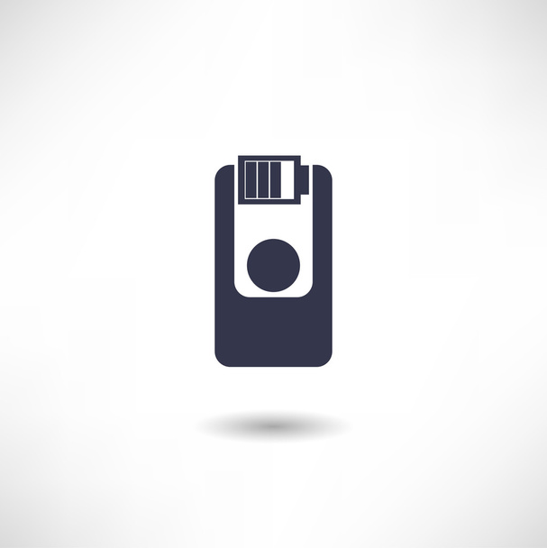 Battery icon on white - Διάνυσμα, εικόνα