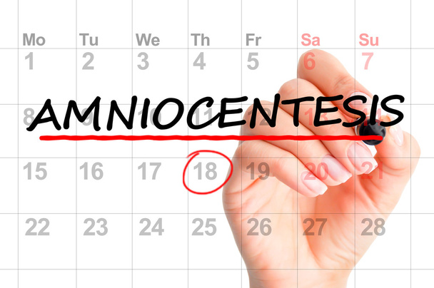 Date du calendrier d'amniocentèse
 - Photo, image