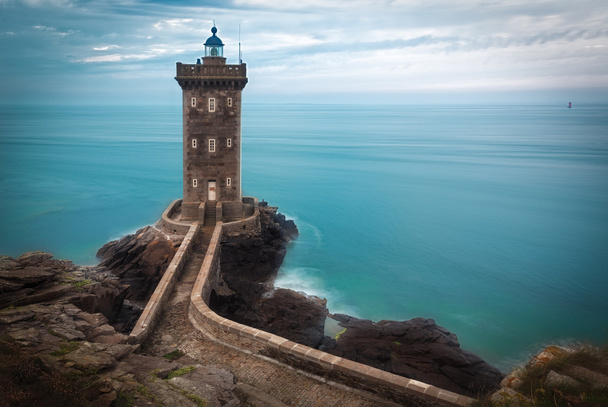 Leuchtturm an der Atlantikküste, Bretagne, Frankreich - Foto, Bild