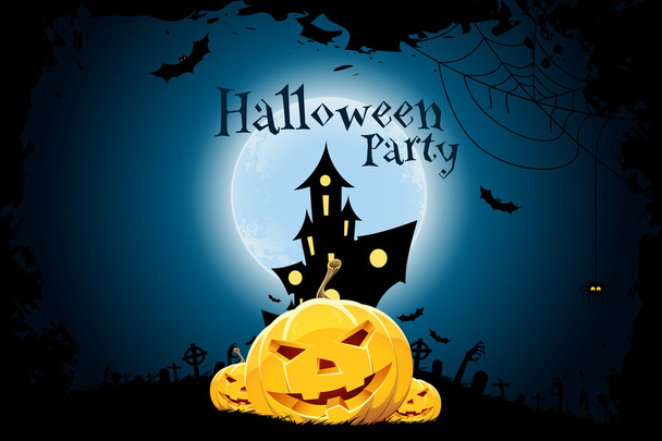 Grungy Halloween Party Background - Vector, Image