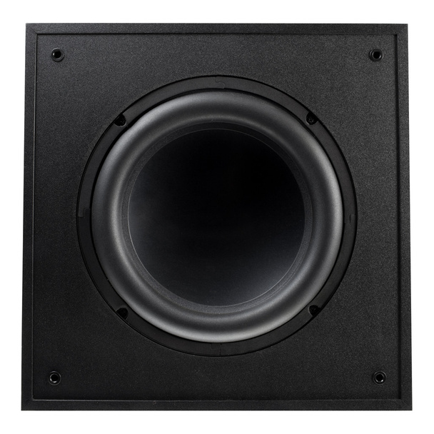 isolierte schwarze Lautsprecherbox - Foto, Bild