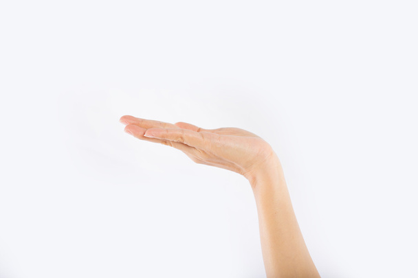 Nő kezét fehér háttér - Fotó, kép