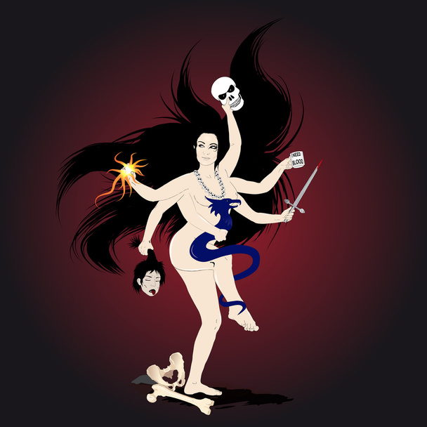 Halloween Kali - Vector, Image
