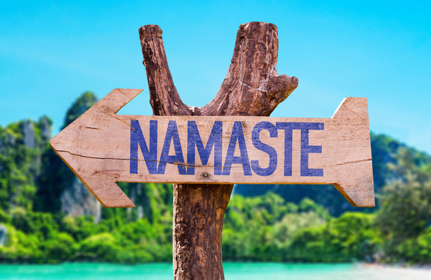 Namaste fa nyíl - Fotó, kép