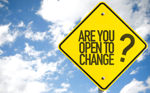 Bent u Open om te veranderen? teken - Foto, afbeelding