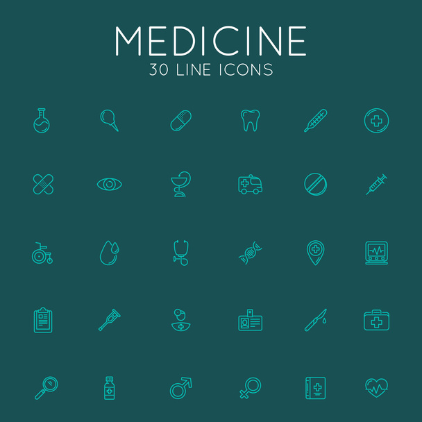 Medical icons pack. - Vetor, Imagem