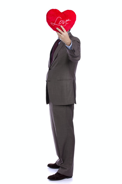 Businessman with love heart face - Photo, image