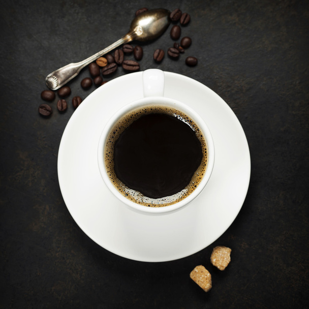 Kaffee-Komposition auf Vintage-Hintergrund - Foto, Bild