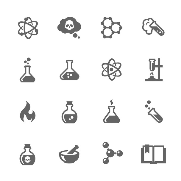 iconos químicos
 - Vector, Imagen