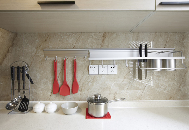 Elegant and comfortable home interior,kitchen - Foto, Imagen