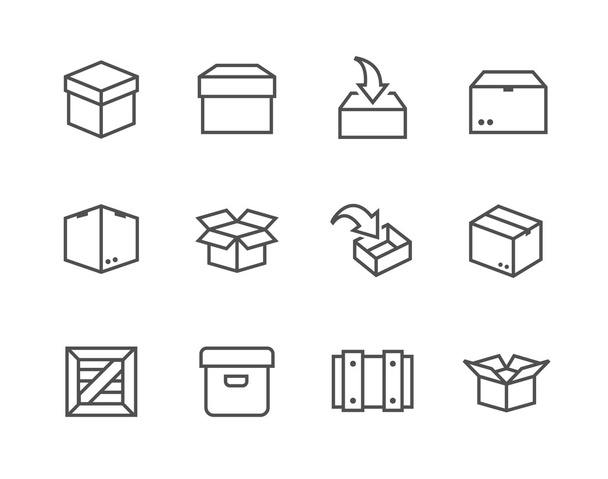 Коробка і ящики піктограм
 - Вектор, зображення