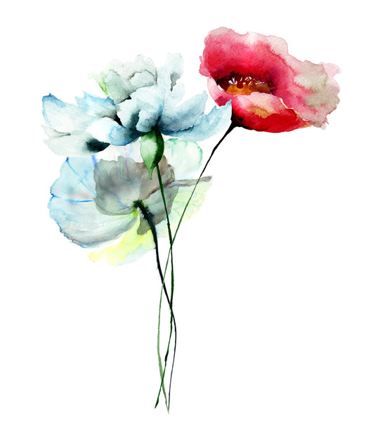 Stylized  flower illustration - 写真・画像