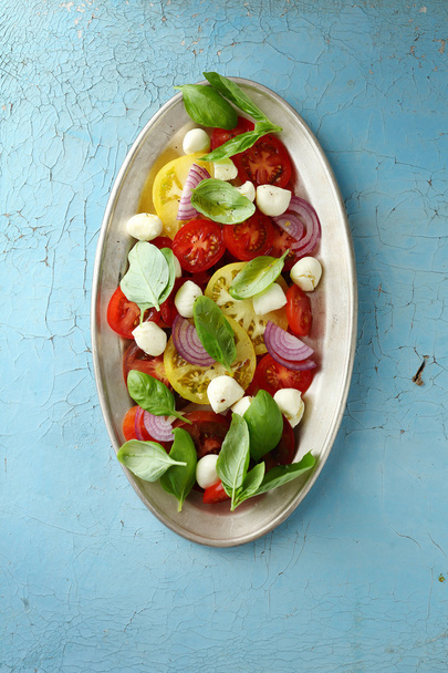 summer tomatoes salad - Фото, изображение