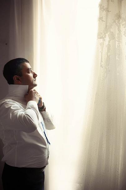 groom prepares for wedding ceremony - Photo, Image