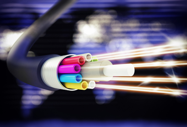 optical fiber with lights - Fotó, kép
