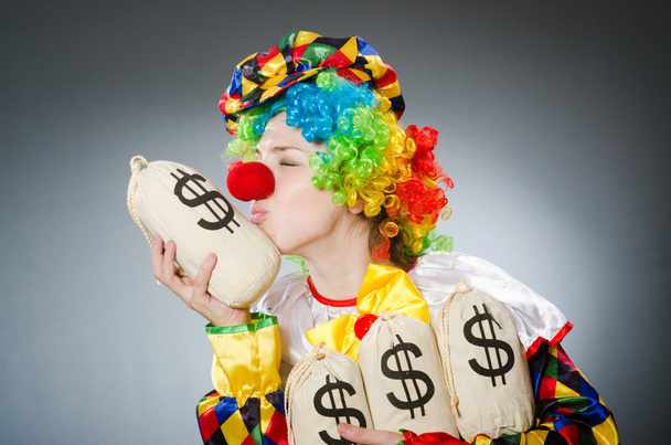 Funny clown in comical concept - Photo, Image