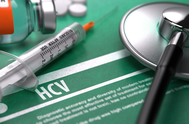 Diagnosi - HCV. Concetto medico
. - Foto, immagini
