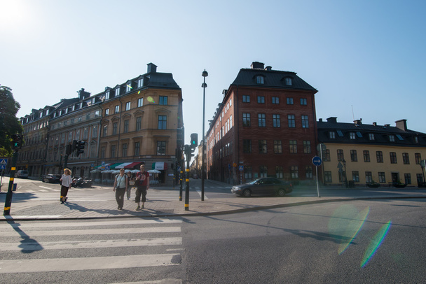 STOCKHOLM, SWEDEN - CIRCA JULY 2014: architecture in Old Town in Stockholm, Sweden circa July 2014. - Фото, изображение