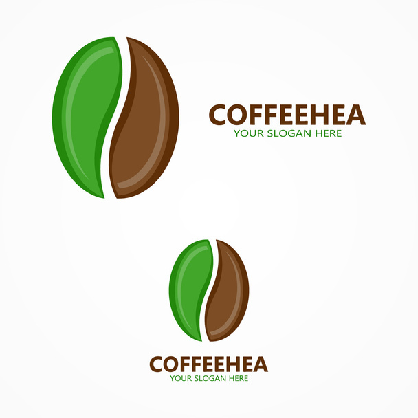 Набор кофейных зерен этикетки или логотипа
 - Вектор,изображение