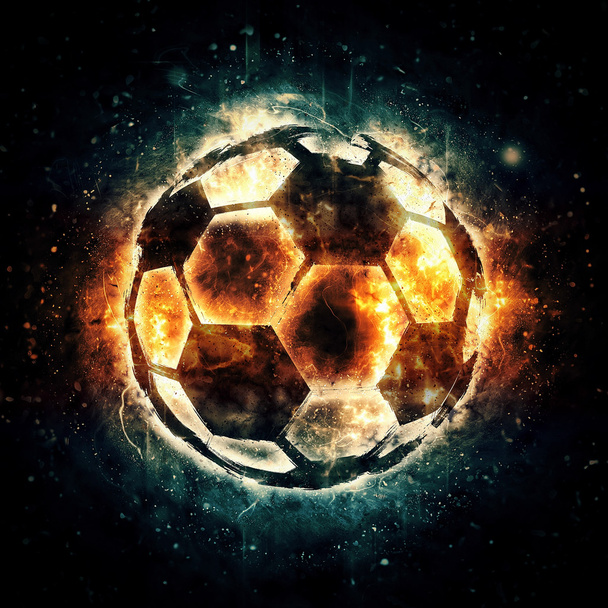 Burning soccer ball - Photo, Image