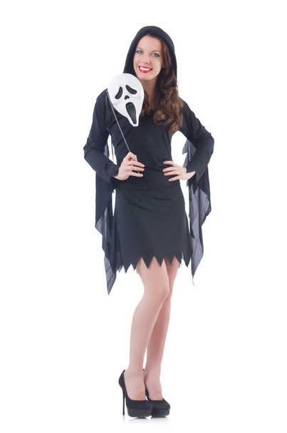 Witch isolated on white background - Foto, imagen