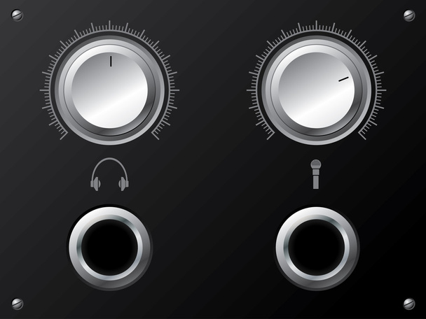 Botões de volume para auscultadores e / ou microfone
 - Vetor, Imagem