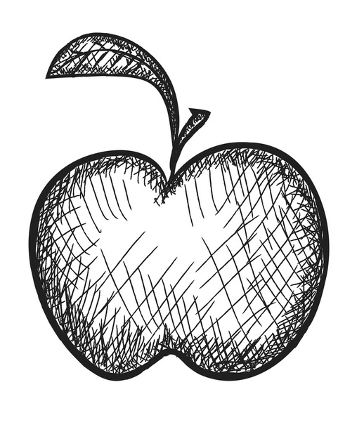 doodle apple, art - Foto, Imagen