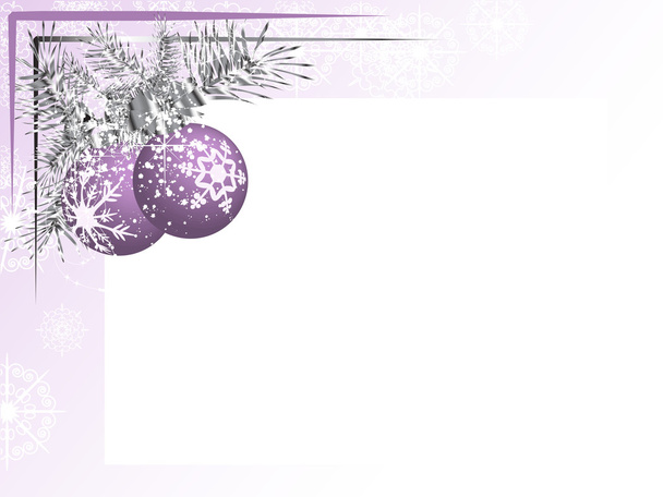 Violet kerstballen - Vector, afbeelding