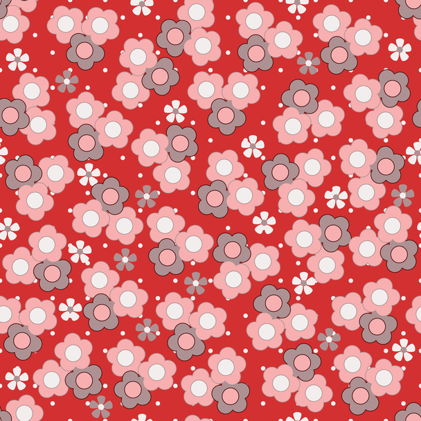Безшовний векторний декоративний квітковий візерунок
 - Вектор, зображення