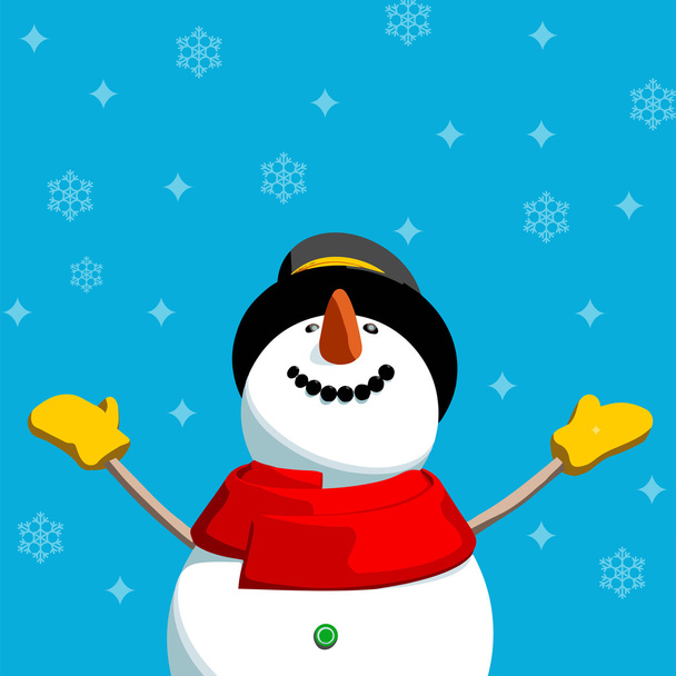 χαρούμενος χιονάνθρωπος - Διάνυσμα, εικόνα