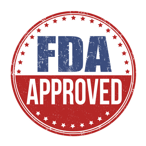 FDA onaylı damgası - Vektör, Görsel