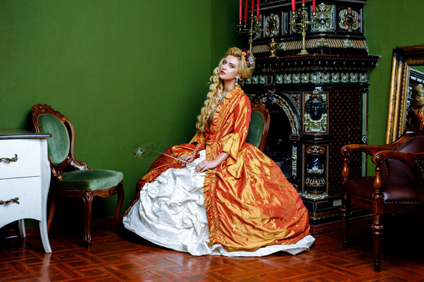 Retro baroque fashion woman - Фото, зображення
