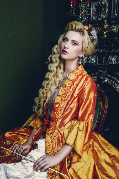 Retro baroque fashion woman - Photo, Image