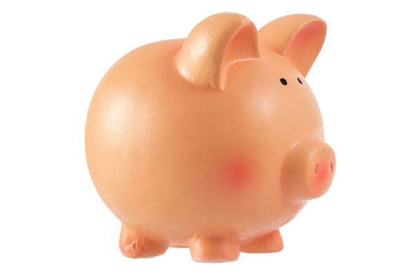 Piggy bank money box isolated on a white background - Photo, Image