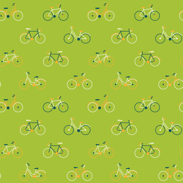 Seamless bicycle pattern. - Vector, imagen