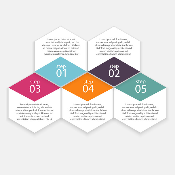 colorful infographics for business presentation - Vetor, Imagem