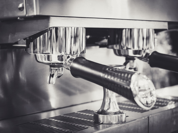 Μηχανή καφέ εστιατόριο Cafe μαύρο και άσπρο - Φωτογραφία, εικόνα