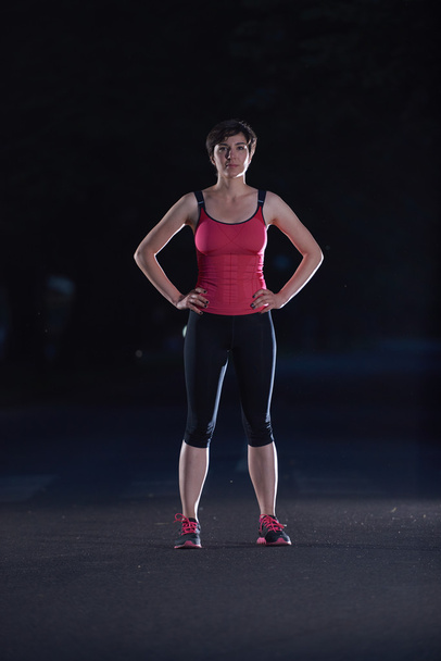 mujer estiramiento antes de mañana jogging
 - Foto, Imagen