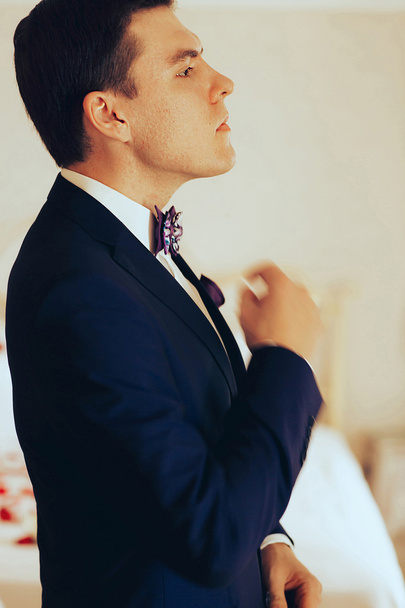 solid elegant brunette groom - Photo, image